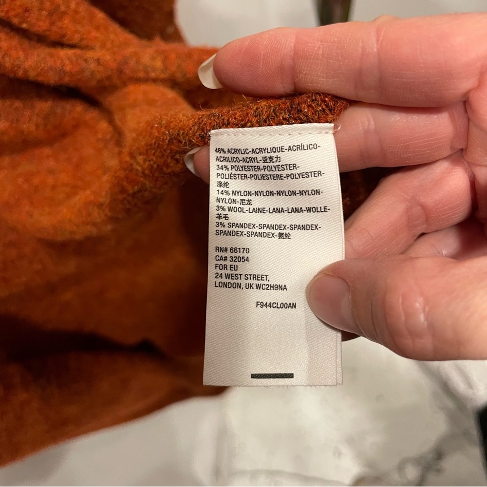 Anthropologie pumpkin heather boho oversized open front soft sweater pockets - Picture 6 of 10